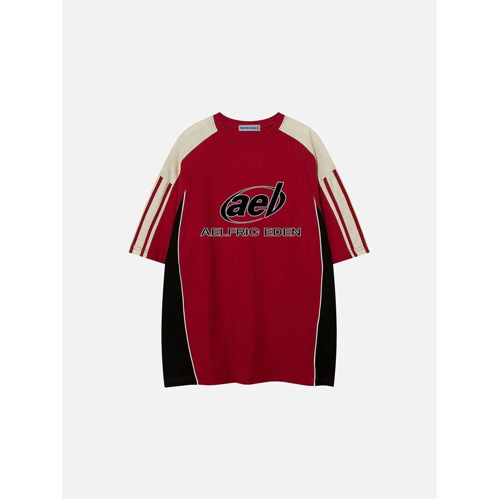 Aelfric Eden Mens Racing Tee Vintage Oversize Shirts Summer Unisex Printed‎ Sz S